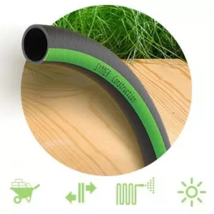 Шланг CONSTRUCTION Ø 3/4" 50м, 4х сл. (чорний із зеленою смугою) (кратно 50м) {50}