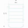 Полотенцесушитель электрический DEFFI Трапеция 500x600 60 Вт левая белая