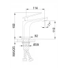 Смеситель для умывальника FRAP F1058 белый/хром