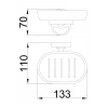 Мыльница FRAP F1902 хромированная