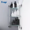 Полка угловая стеклянная FRAP F1907-3 290x290 мм трехъярусная