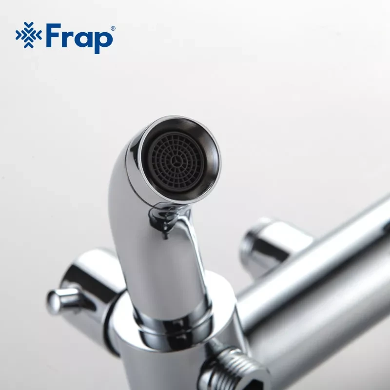 Душова система FRAP F2416 з верхнім душем, виливом та лійкою 3 режими хром