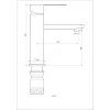 Смеситель для умывальника FRAP F10802 нержавеющая сталь.