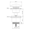 Донный клапан ITAL HF1083-C1 1 1/4" латунный автоматический хромированный с керамической крышкой Ø63мм