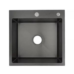 Кухонная мойка GAPPO GS5050-6 500x500 мм накладная из нержавеющей стали с PVD покрытием.