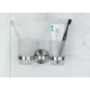 Двойной стакан для зубных щеток FRAP F30108 нержавеющая сталь.