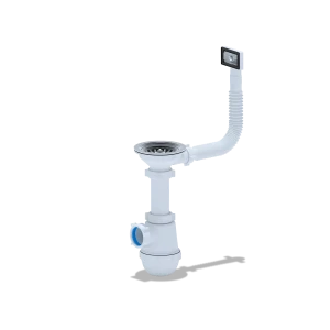 Сифон для кухонной мойки ANI PLAST A0145S 3 1/2"x40 с гибким переливом, без выпуска