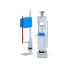 Набір для бачка унітазу ANI PLAST WC6550M з нижнім підведенням G1/2" з пластиковим штуцером хромована металева кнопка
