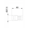 Аэратор FRAP F72-10 поворотный с датчиком температуры LED (3 цвета) с внутренней резьбой