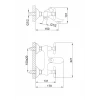 Смеситель для ванны FRAP F32731-B хромированный