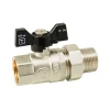 Кран кульовий ITAL PN40 3/4" нікельований прямий з напівзгоном