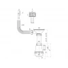 Сифон для кухонной мойки ANI PLAST A0145S 3 1/2"x40 с гибким переливом, без выпуска