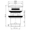 Донный клапан FRAP F60 1 1/4" автоматический хромированный