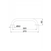 Настенный поручень FRAP F1718 хромированный 320 мм.