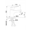 Смеситель для умывальника FRAP F10703-B хромированный
