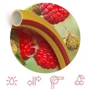 Шланг FRUIT+BERRY Ø1" 25м, 3х сл. (жовтий з червоною смугою) (кратно 25м) {25}