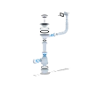 Сифон для кухонной мойки ANI PLAST A0145S 3 1/2"x40 с гибким переливом, без выпуска