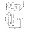 Смеситель для ванны FRAP F2231 белый/хром