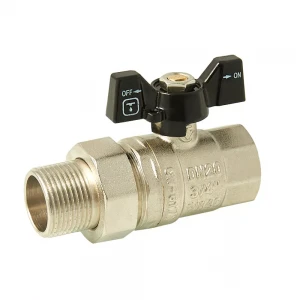 Кран шаровой ITAL PN40 3/4" никелированный прямой с полуугоном.