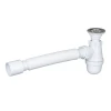 Сифон SOLOPLAST 1 1/2"x32 з литим випуском з нержавіючої сталі та гофротрубою 40x40/50