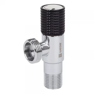SOL22B-17-BLACK кран приладовий 1/2"X3/4" коробка чорна ручка нерж/хром {50/1}