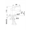 Смеситель для умывальника FRAP F1036 хромированный