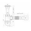 Сифон для мойки ANI PLAST C2015 1 1/4" х 40 с литым выпуском и гибкой трубой 40 x 40/50