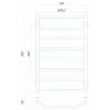 Полотенцесушитель электрический DEFFI Трапеция 500x800 80 Вт белая, правая