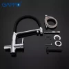 Смеситель для кухни GAPPO G4398-7 черный/хром с гибким изливом