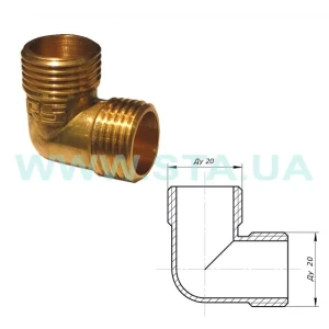 Кутник STA 3/4" ЗЗ латунний