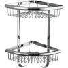 Полка угловая FRAP F352-1 240x320 мм 2-х ярусная нержавеющая сталь хром