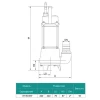 Насос дренажно-фекальный SHIMGE WVSD55F Hmax=10 м Qmax=300 л/мин