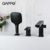 Смеситель для ванны GAPPO G1117-6 черный на борт.
