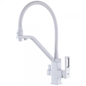 Смеситель для кухни GAPPO G4317-8 с гибким изливом белый