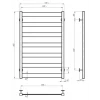 Полотенцесушитель электрический DEFFI Harmony П7 500x800 правый белый