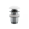 Донный клапан FRAP F60-8 1 1/4" автоматический с белой керамической крышкой белый/хром