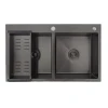 Кухонная мойка GAPPO GS8350-6 830x500 мм накладная из нержавеющей стали с PVD покрытием.