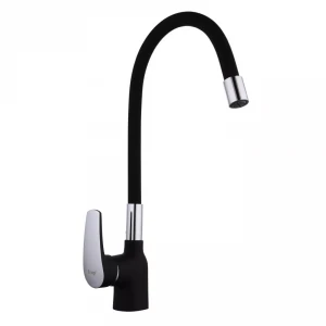 Смеситель для кухни FRAP F4453-04 черный/хром с гибким изливом