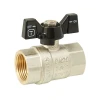 Кран кульовий ITAL PN40 3/4" ВВ нікельований з ручкою-метеликом
