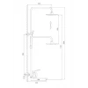 Душевая система FRAP F2462 с поворотным изливом и переключателем на лейку, 3 режима, черная