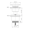 Донний клапан WEZER WHR-104-W 1 1/4" автоматичний Ø63мм білий