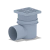 Трап для душу ANI-plast TA1610 Ø110/90° горизонтальний регульований 150х150 мм пластиковий