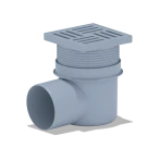 Трап для душу ANI-plast TA1610 Ø110/90° горизонтальний регульований 150х150 мм пластиковий