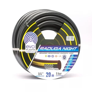Шланг RADUGA NIGHT Ø 3/4" 50м, 3х шар. товщ 2мм, тиск 12 атм., арм. (ЧОРН. З ЖОВТИМ) {50}