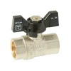 Кран кульовий ITAL PN40 1/2" ВВ нікельований з ручкою-метеликом