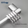 Вешалка FRAP F1815-4 на 4 подвижных крючка 284 мм белая/хром с 2-мя накладками