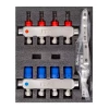 Коллекторный блок ITAL HC1-04 3/4"Ek с расходомерами нержавеющая сталь.