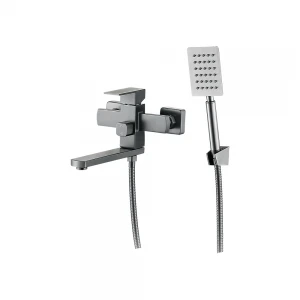 PRO3-02-GUNGREY ванна одноваж. корот. пов. плоск. вилив нерж. сталь Ø35 (gungrey) {8/1}