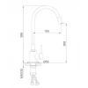 Смеситель для кухни FRAP F40994-8 с гибким изливом белый