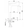Смеситель для умывальника FRAP F1052-57 высокий черный